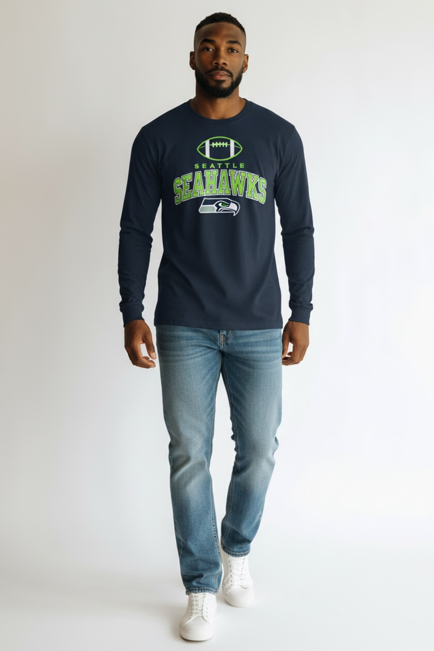 Seattle Seahawks Starter Center Squeeze Long Sleeve T-Shirt
